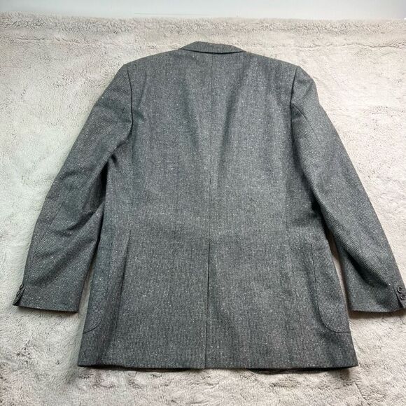 Yves St Germain Wool Blend Gray Tweed Blazer Jacket Mens Size 44 Coat Vintage - Picture 13 of 13